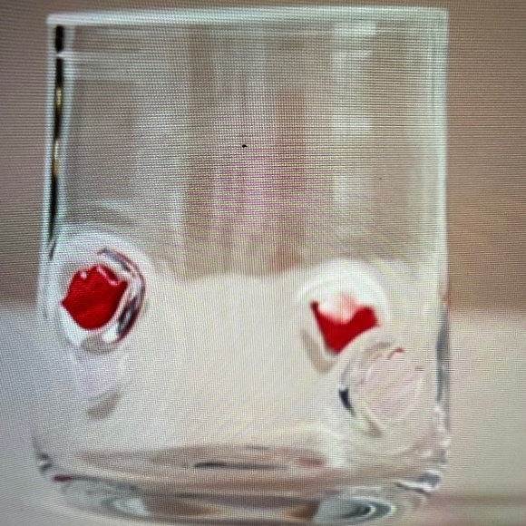 ❤️ ANTHROPOLOGIE LIPS ICON JUICE GLASS NEW - Picture 1 of 1